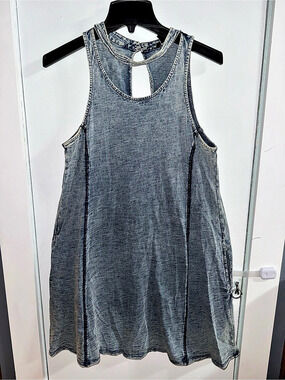 Very J boutique knit denim look mini dress